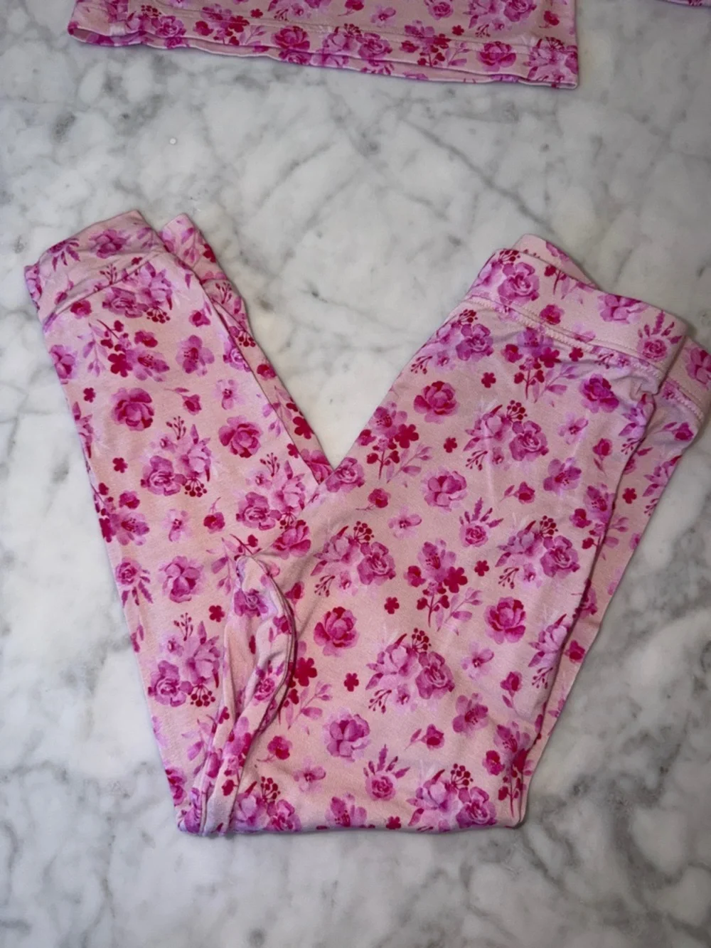 LEV BABY Girls' Pink Floral Long-Sleeve Pajama Set - Pink 3T